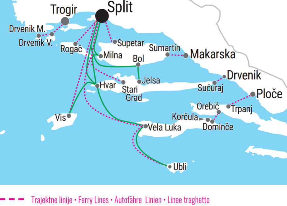 Guía de billetes de ferry en Croacia