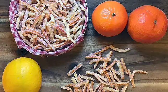 Recetas croatas: piel de naranja confitada