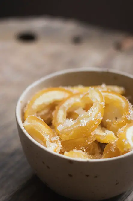 Cáscaras de pomelo confitadas (sin azúcar refinada) |