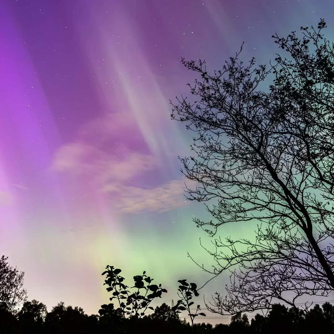 La aurora boreal en Irlanda explicada mientras el rastreador muestra a qué hora...